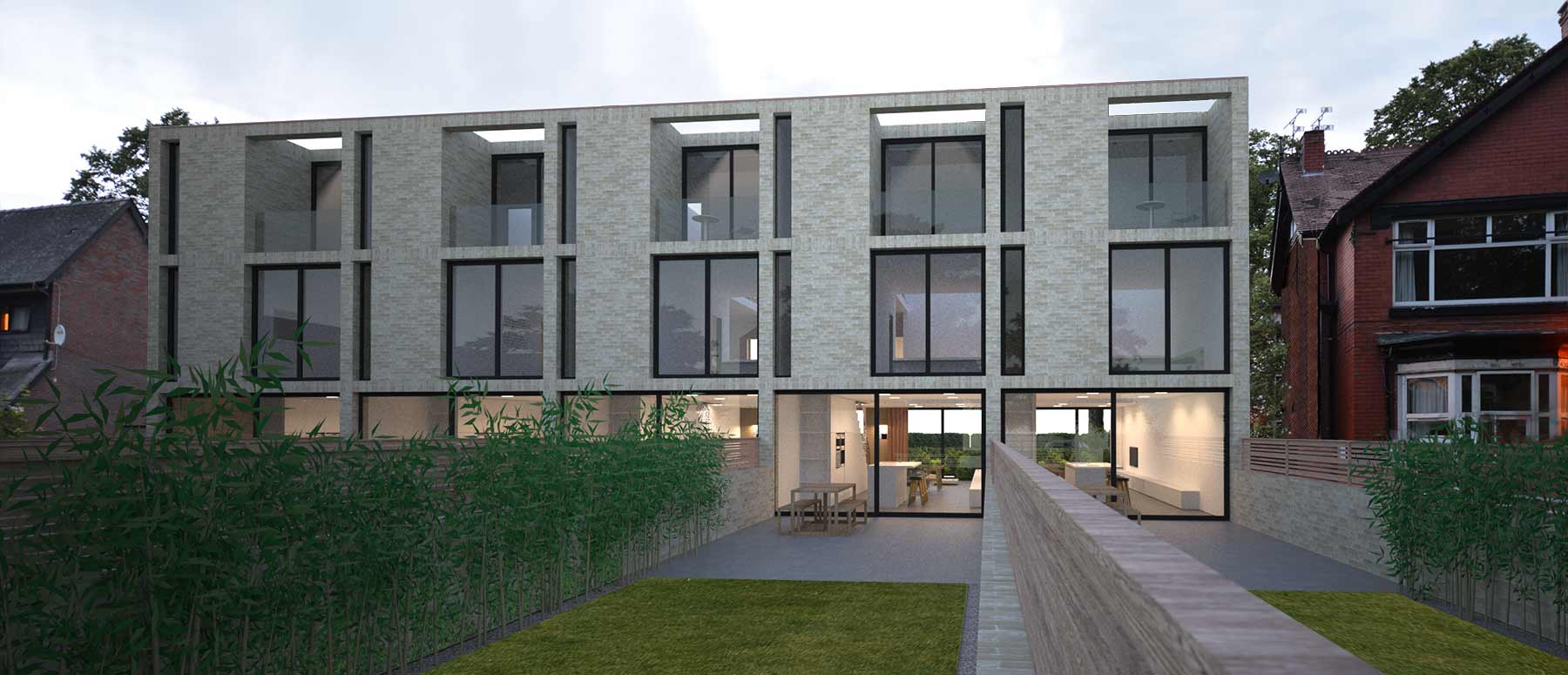 Housing 175: terrace of five houses, Manchester
