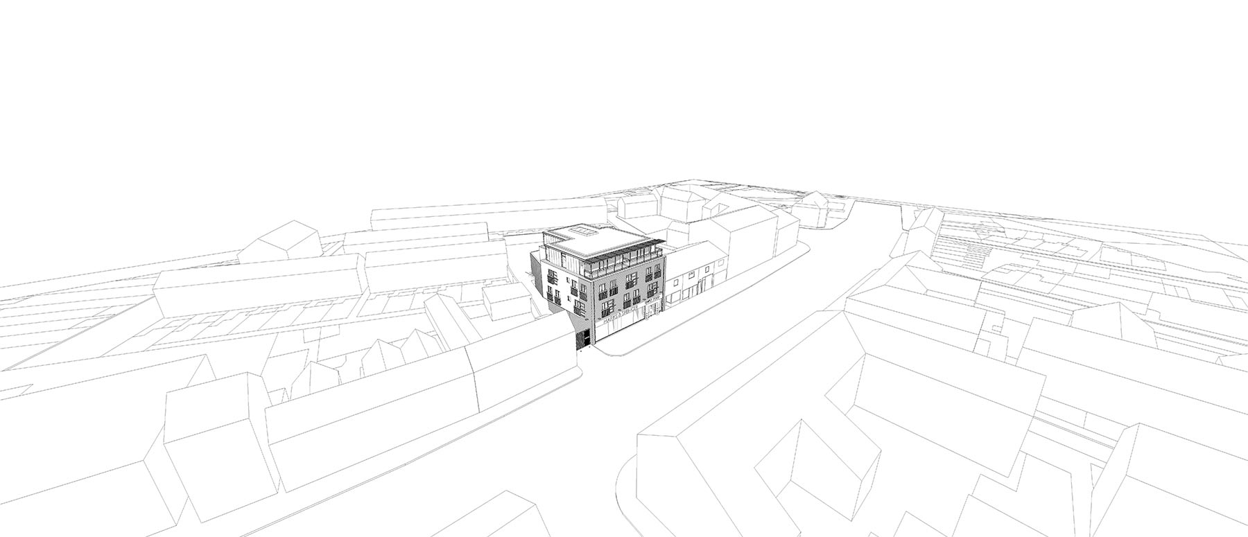 Marks & Spencer shop with flats above, South Manchester