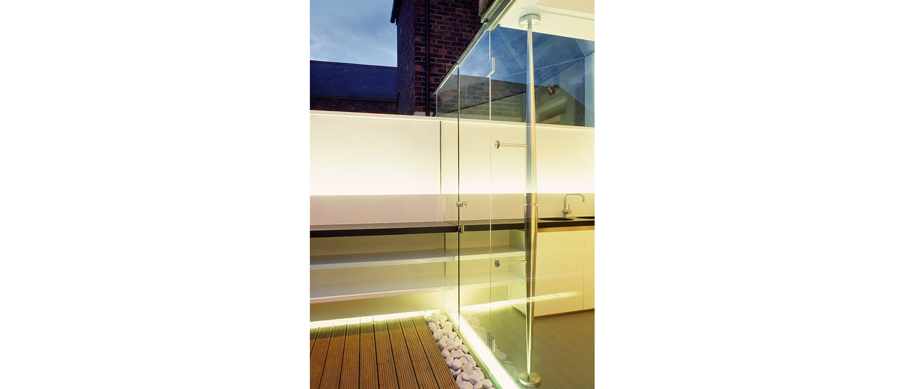 House 002: glass rear extension, Cheshire