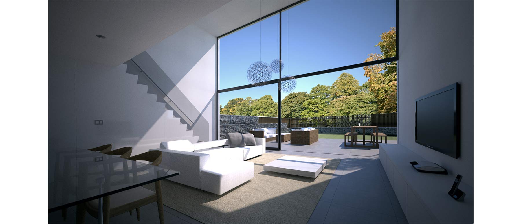 House 148: new build house on a narrow sloping site