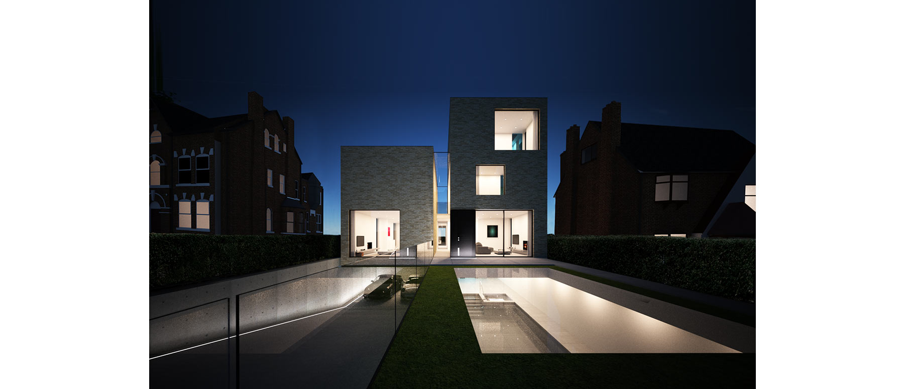 House 182: contemporary new build house with pool, Manchester
