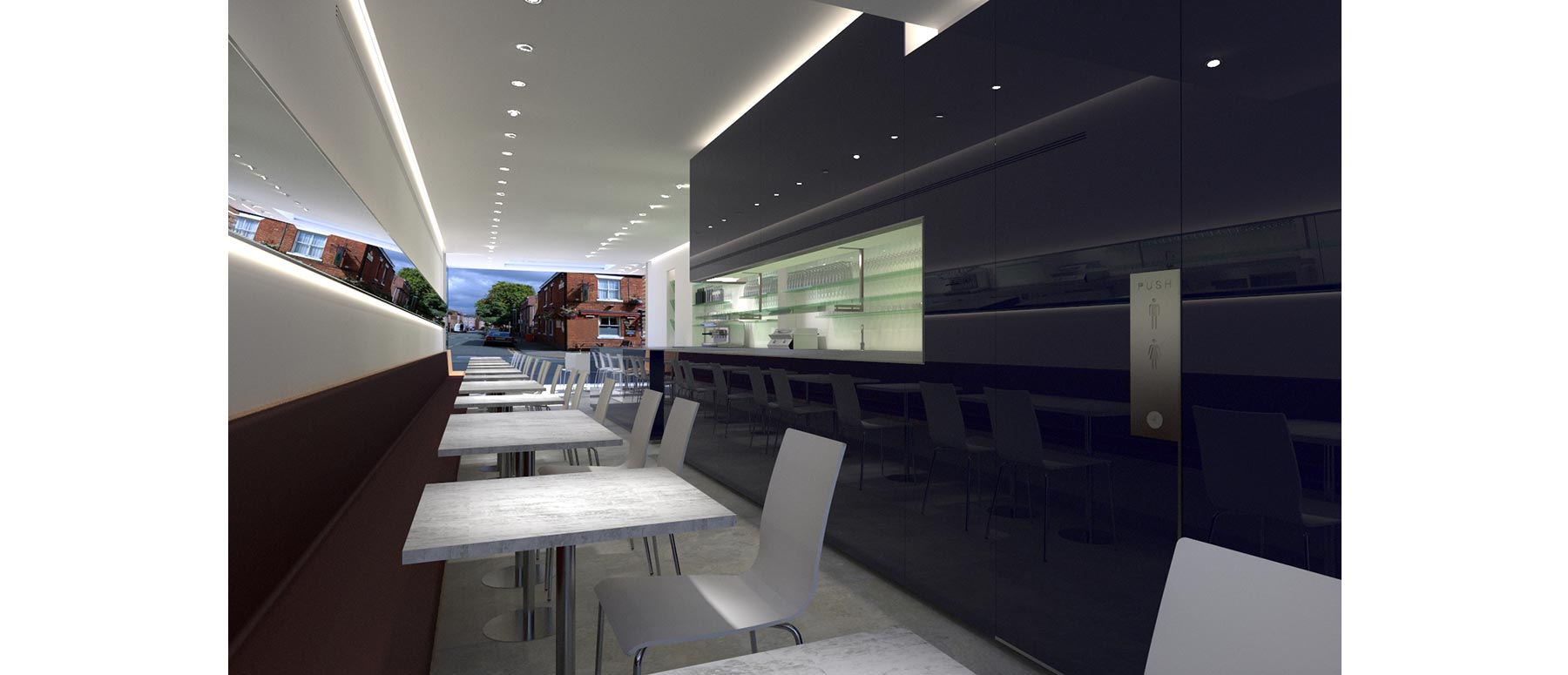 Prego café bar interior