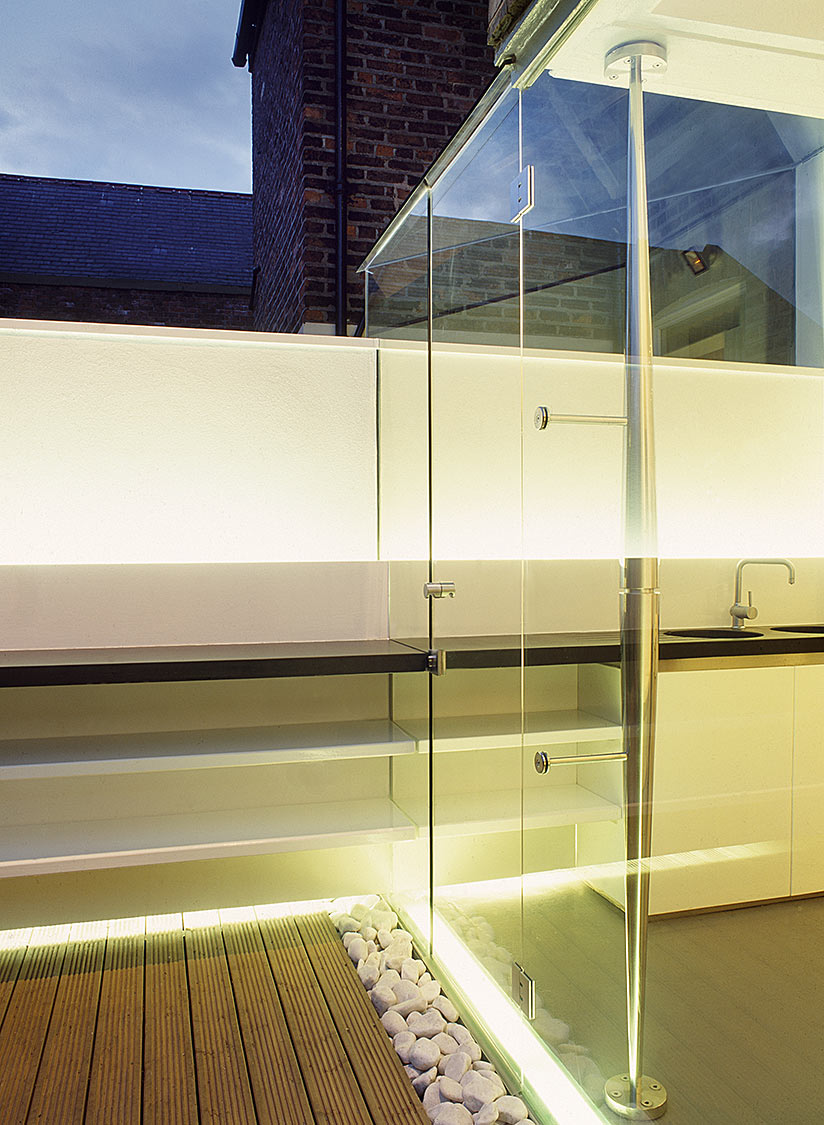 House 002: glass rear extension, Cheshire