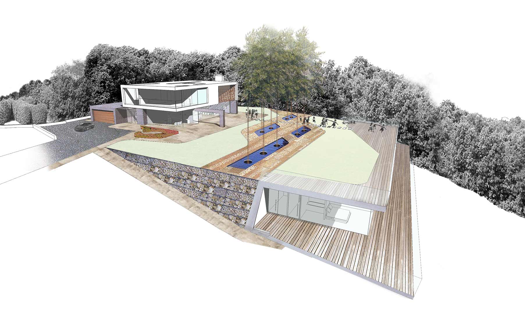 House 117: new build family home with pool house, Bolton
