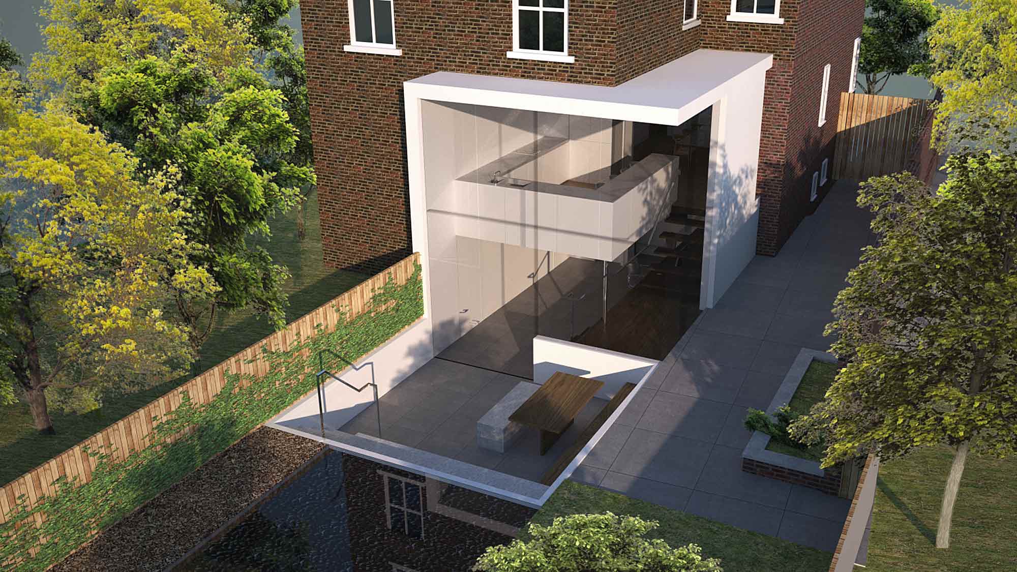 House 135: glazed rear extension to a Victorian house, Manchester