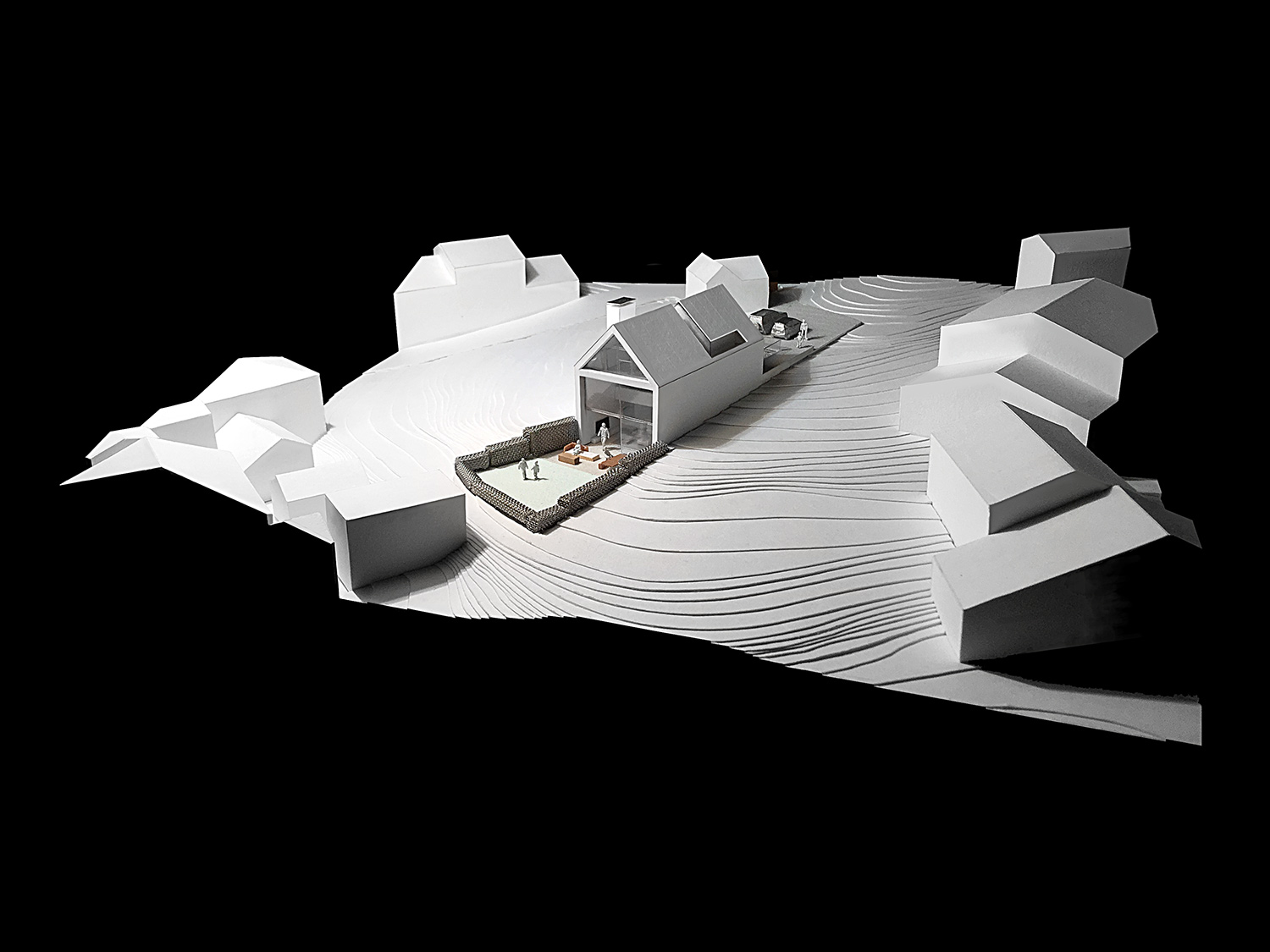 House 148: new build house on a narrow sloping site