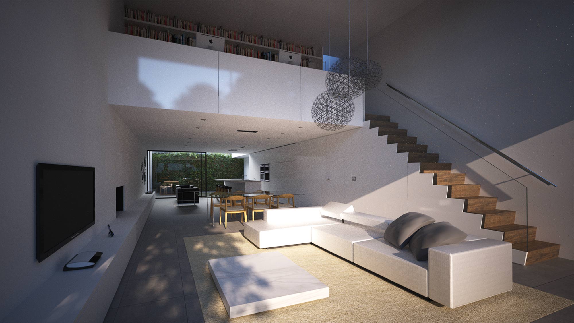 House 148: new build house on a narrow sloping site