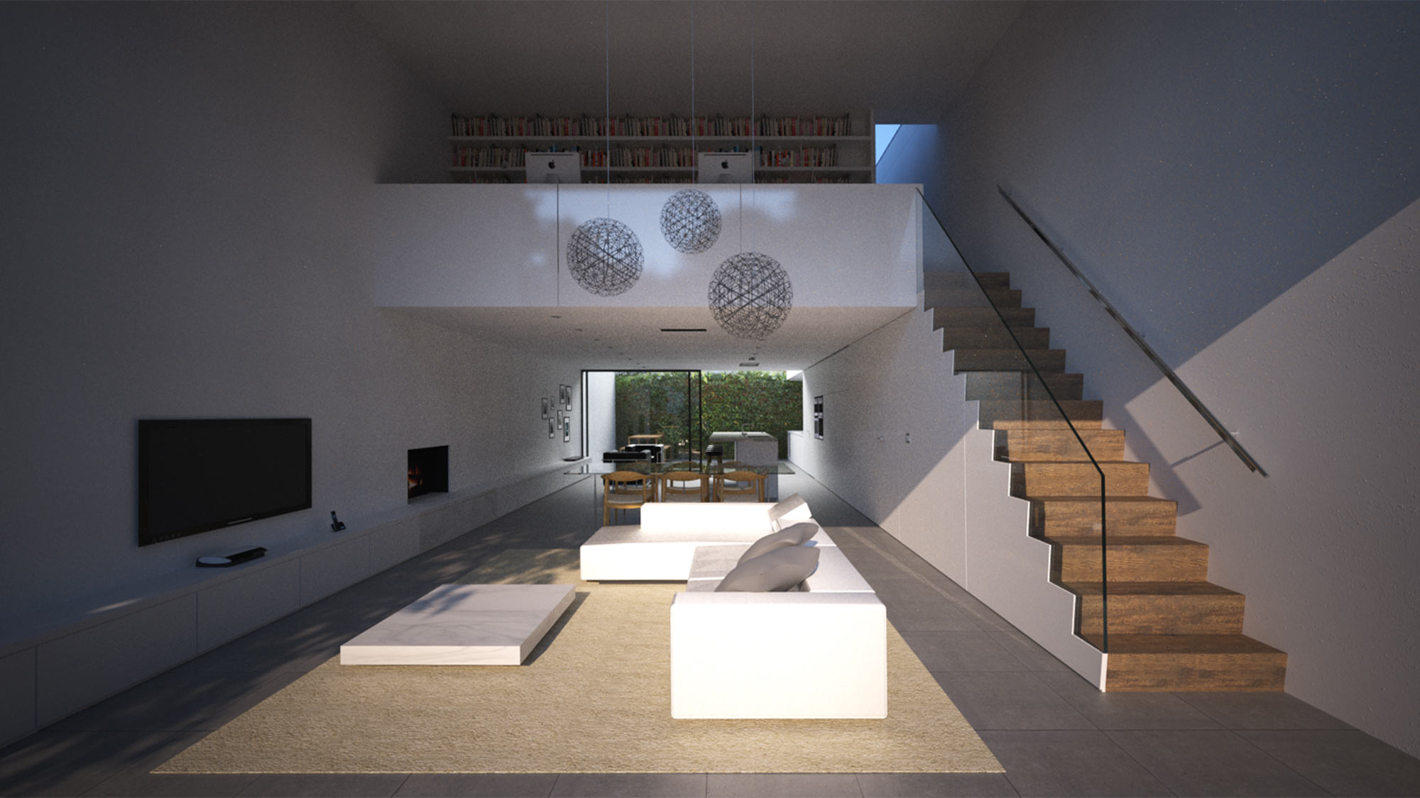 House 148: new build house on a narrow sloping site