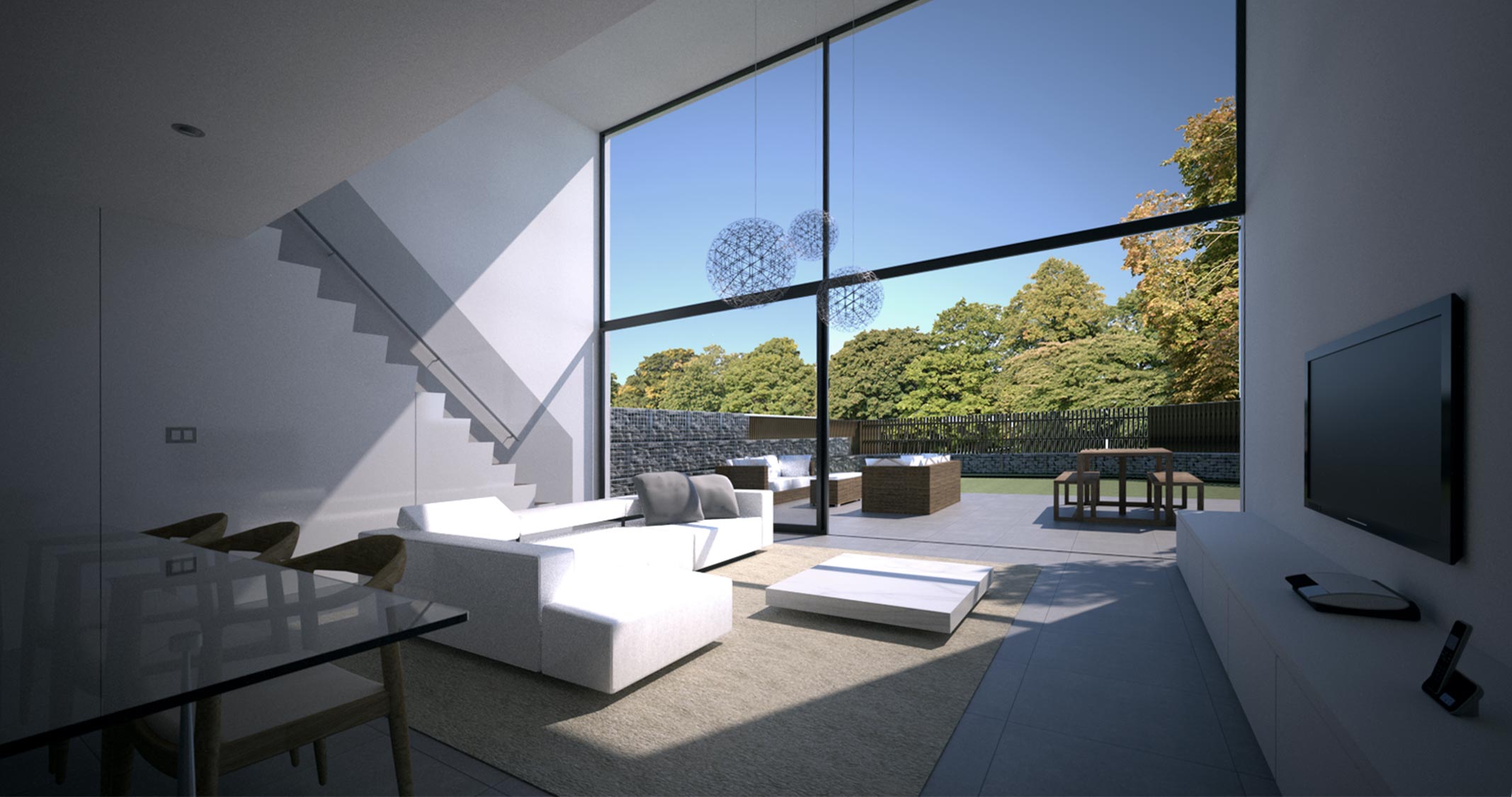 House 148: new build house on a narrow sloping site