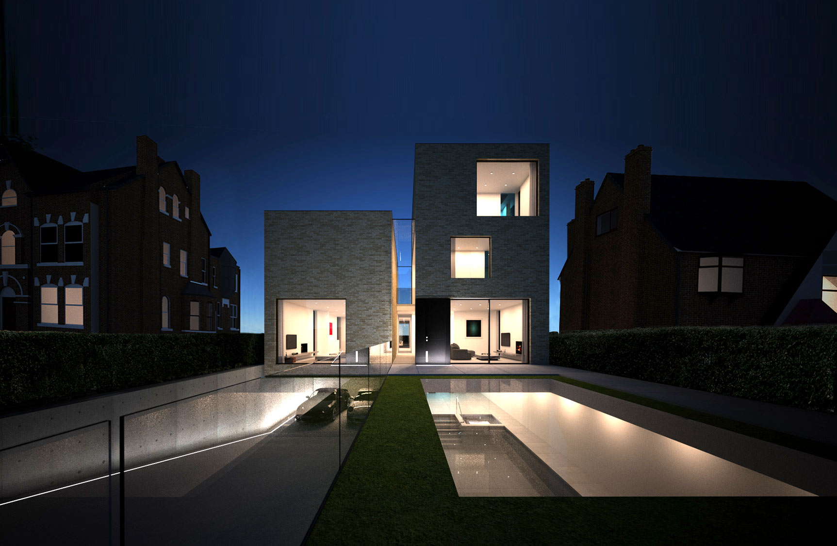 House 182: contemporary new build house with pool, Manchester