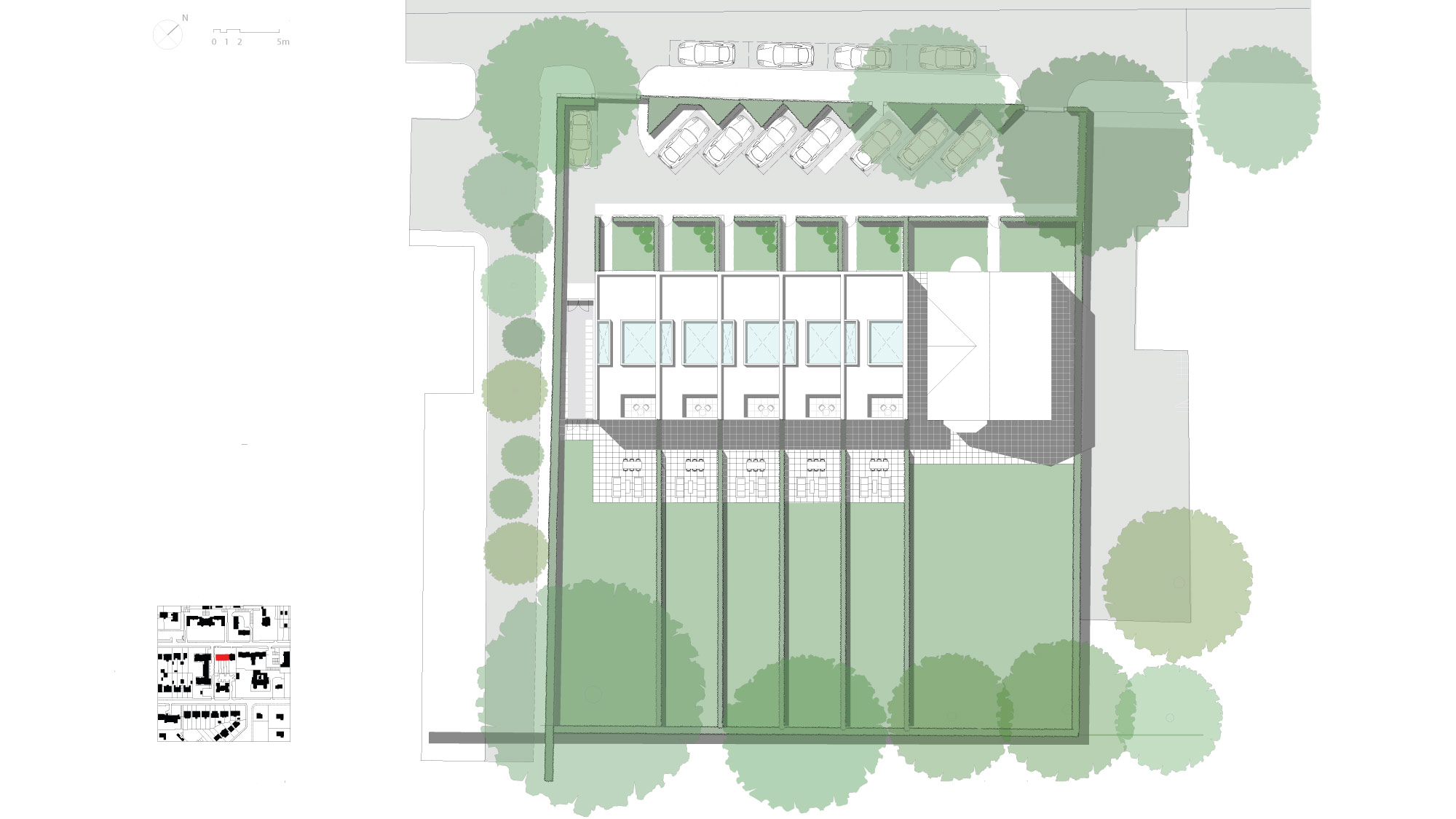 Housing 175: terrace of five houses, Manchester