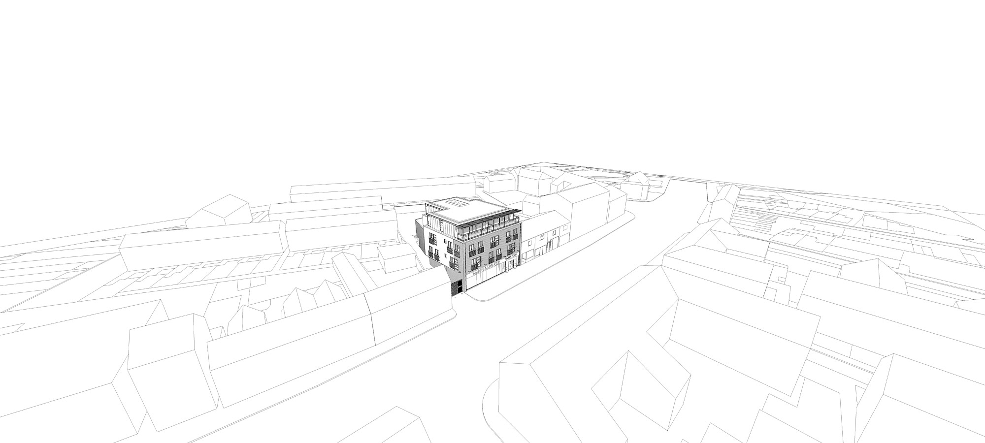 Marks & Spencer shop with flats above, South Manchester