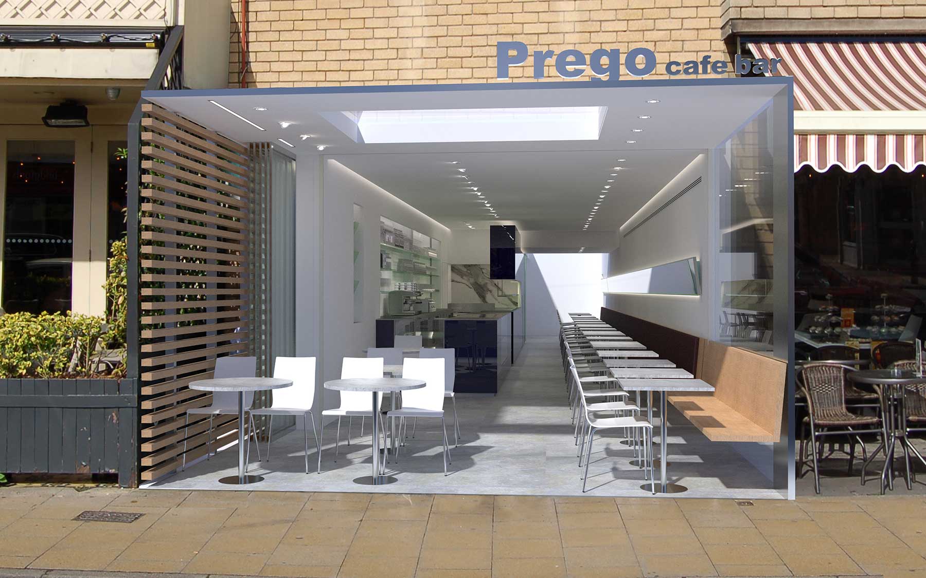 Prego café bar interior