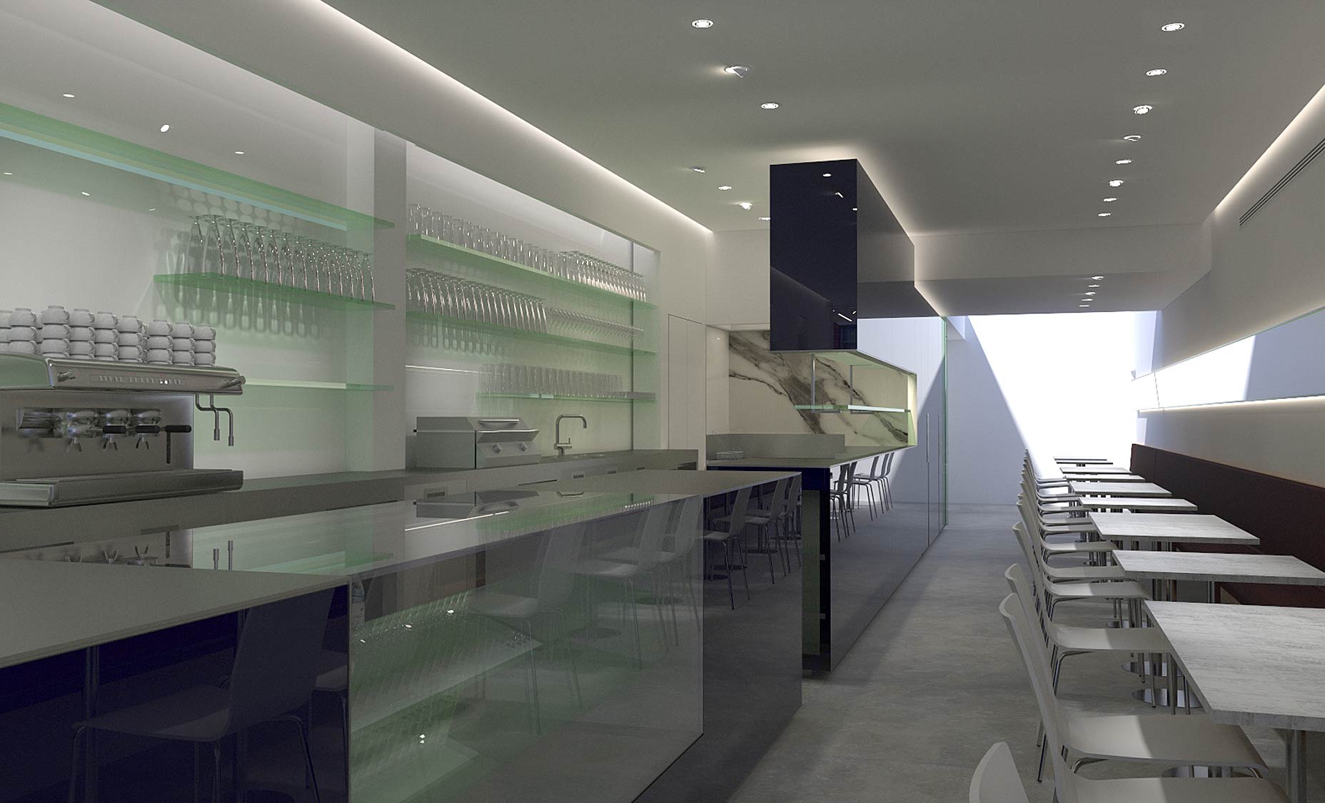 Prego café bar interior