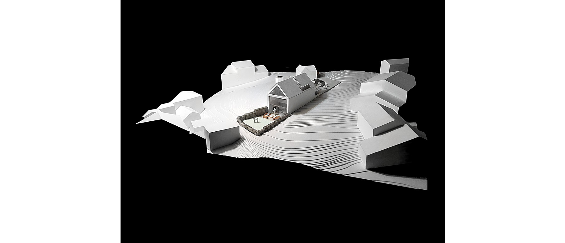 House 148: new build house on a narrow sloping site