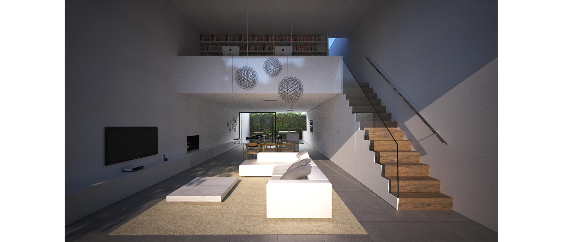House 148: new build house on a narrow sloping site